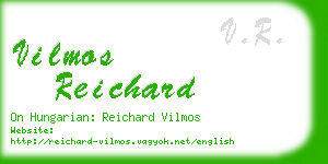 vilmos reichard business card